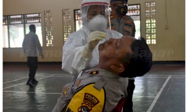 Cegah-Covid-19,-Polres-Manggarai-Barat-dan-Polsek-Jajaran-Gelar-Rapid-Test-Swab-Antigen-Rutin-Bagi-Personil