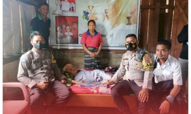 DREGD-Polres-Mabar-Beri-Bansos-ke-Bocah-Penderita-Hidrosefalus