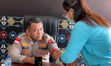 Deteksi-Dini-Penyakit-Kronis,-Kapolres-Beserta-Pejabat-Utama-dan-Personil-Polres-Mabar-Jalani-Rikes-Berkala-Polda-NTT