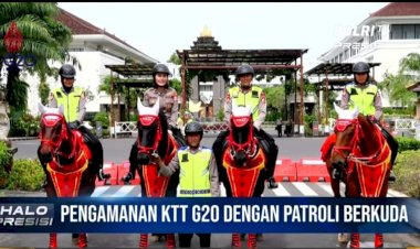 Pengamanan-KTT-G20,-Polri-Terjunkan-Patroli-Berkuda