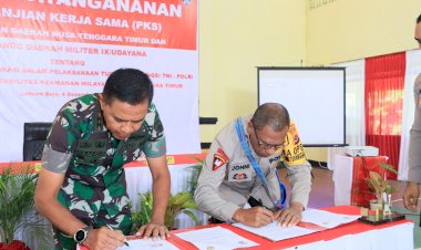 Kapolda-NTT-dan-Pangdam-Udayana-Teken-Perjanjian-Kerjasama-di-Labuan-Bajo