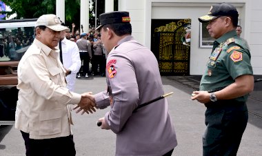 Presiden-Prabowo-Disambut-Meriah-di-Pembukaan-Apel-Kasatwil-Polri-2024