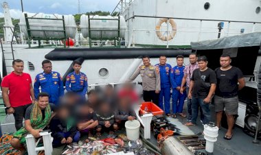 Tangkap-Ikan-Gunakan-Kompresor,-Polisi-Tangkap-Delapan-Orang-Nelayan-di-Labuan-Bajo