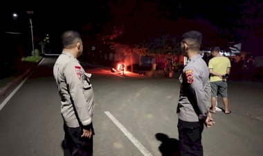 Geber-Motor-Hingga-Ugal-Ugalan,-Polisi-Bubarkan-Konvoi-Gerombolan-Bermotor-di-Labuan-Bajo