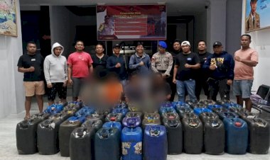 Amankan-Pickup-Berisi-2,2-Ton-BBM-Ilegal,-Polisi-Tetapkan-1-Orang-Tersangka