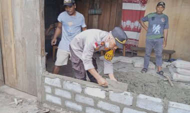 Menabur-Bakti-Dibalik-Dinding-Yang-Jebol,-Aksi-Humanis-Polsek-Kuwus-Untuk-Warga
