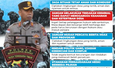 Jelang-Pencoblosan-Pilkades-Serentak,-Kapolres-Mabar-Serukan-Tolak-Politik-Uang-dan-Jagalah-Persaudaraan