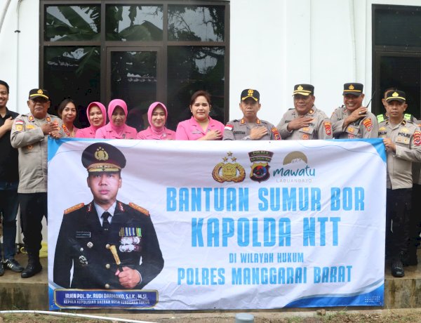 Tingkatkan Akses Air Bersih, Fasilitas Sumur Bor Bantuan Kapolda NTT Diresmikan di Labuan Bajo