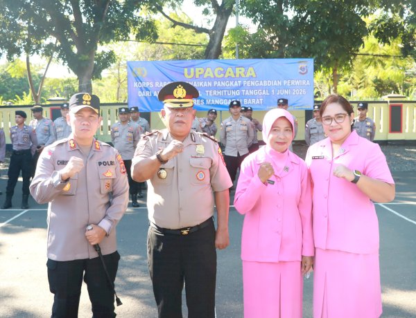 Sematkan Pangkat Kompol, Kapolres Mabar Minta Personel Muda Teladani Kompol Muhammad Yakub