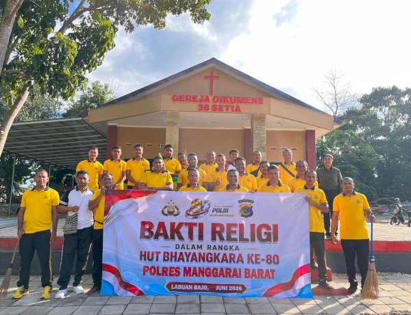 Sambut Hari Bhayangkara ke-80, Polres Mabar Rawat Toleransi Lewat Bakti Religi Lintas Agama