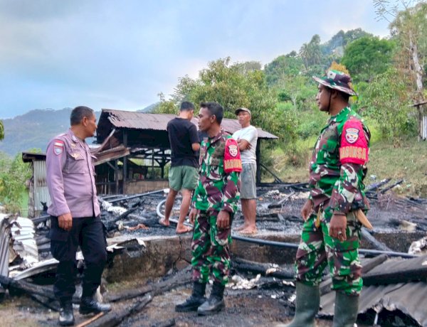 Fokus Galang Bantuan, Kapolsek Kuwus Tegaskan Kebakaran Rumah di Compang Kules Bukan Sabotase