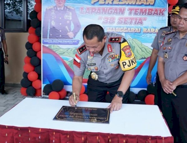 Tingkatkan Profesionalisme, Kapolda NTT Resmikan Lapangan Tembak '38 Setia' di Polres Manggarai Barat
