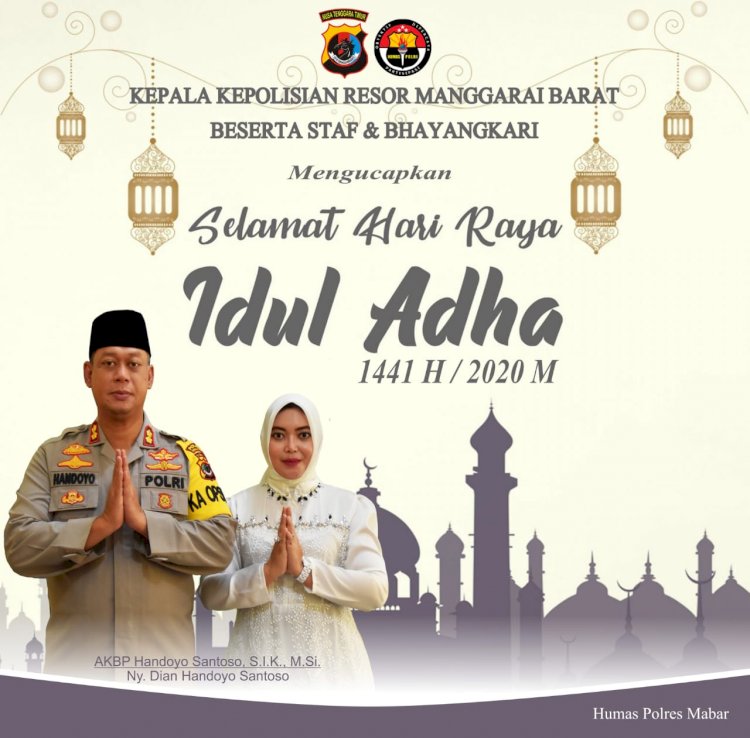 Kapolres Mabar, Ucapkan Selamat Hari Raya Idul Adha 1441 H