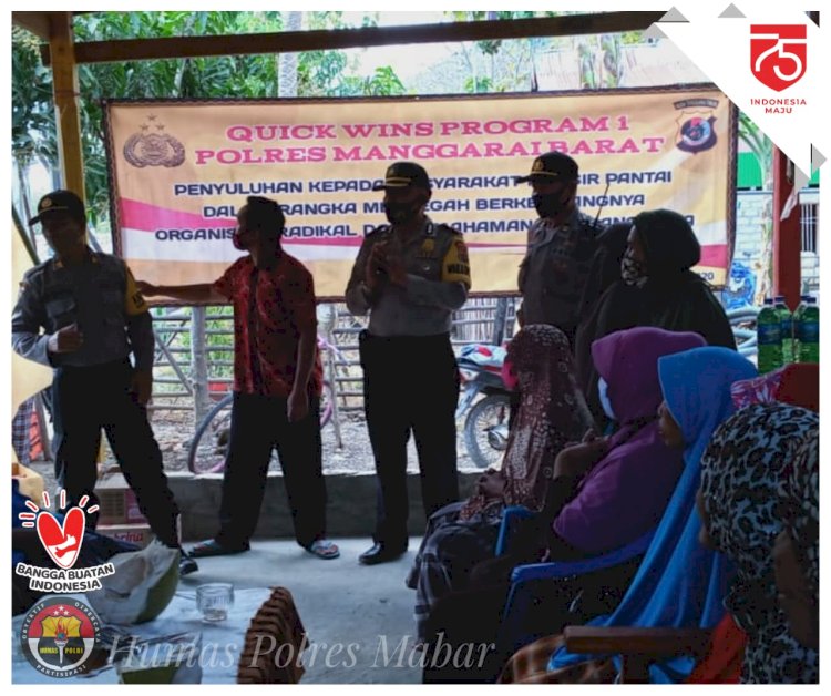 Cegah Paham Radikal dan Anti Pancasila, Polres Mabar Laksanakan Giat Quick Wins Progran 1