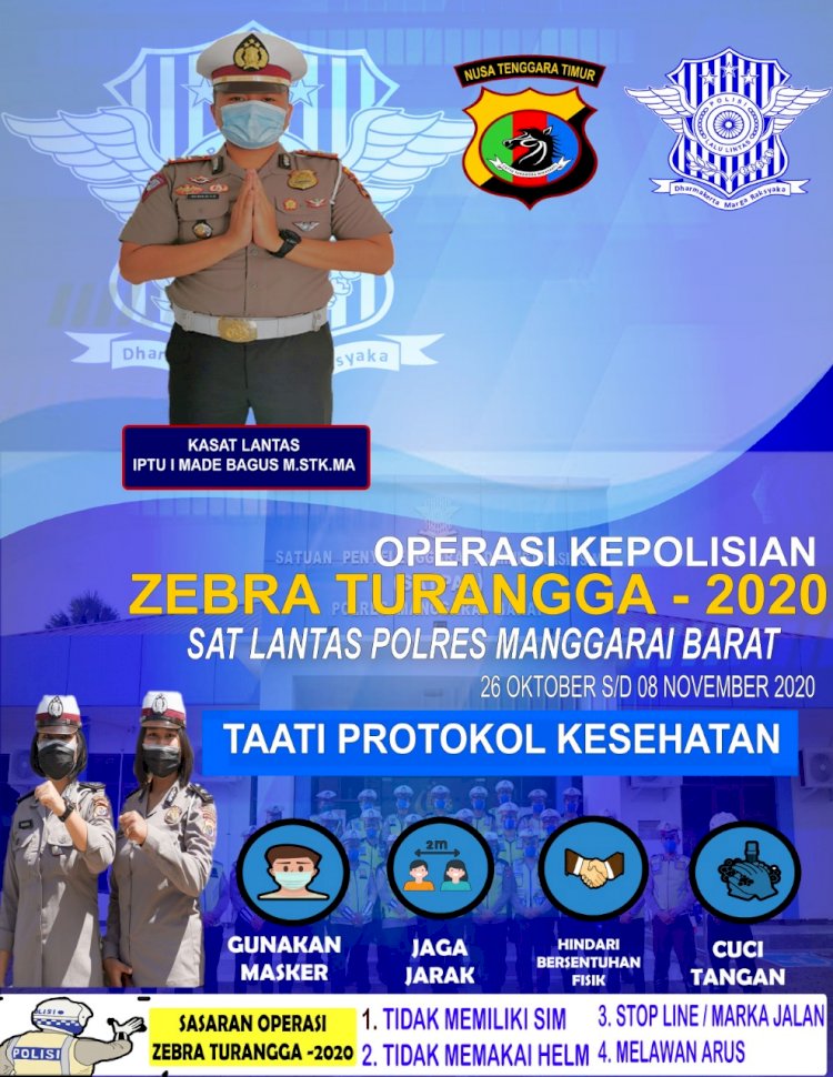 Polres Manggarai Barat Laksanakan Operasi Zebra Turangga 2020, Ini Sasarannya