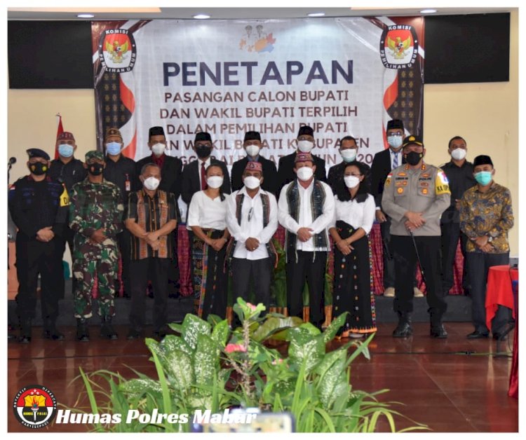 Kapolres Manggarai Barat Pimpin Pengamanan Penetapan Paslon Terpilih Pilkada 2020