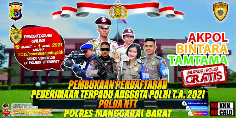 Polres Manggarai Barat Buka Pendaftaran Calon Anggota Polri 2021