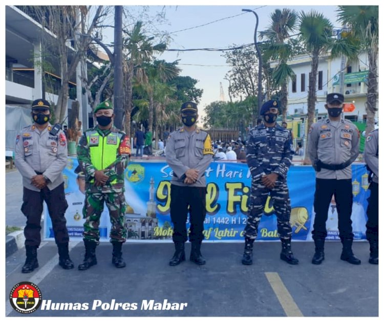 Polres Manggarai Barat Amankan Sholat Idul Fitri 1442 H dan Ibadah Kenaikan Isa Al-Masih