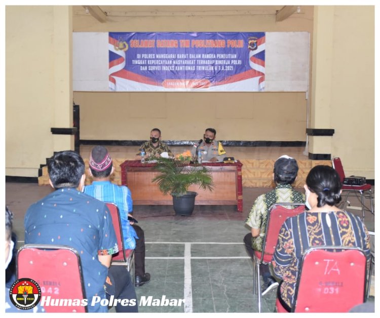 Teliti Tingkat Kepercayaan Masyarakat, Tim Puslitbang Polri Lakukan Penelitian Terhadap Kinerja Polres Manggarai Barat