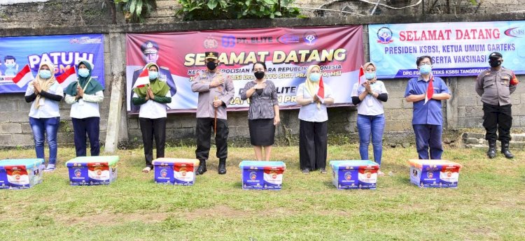 Tinjau Kegiatan Buruh di Banten, Kapolri Akan Perkuat Akselerasi Vaksinasi di Wilayah Aglomerasi