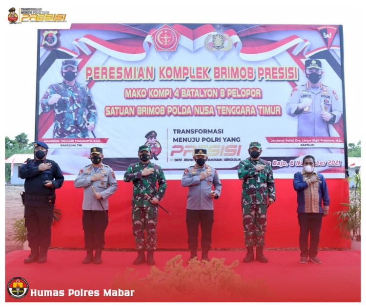 Resmikan Pembangunan Komplek Brimob Presisi, Kapolri Ingatkan Pentingnya Sinergitas TNI-Polri