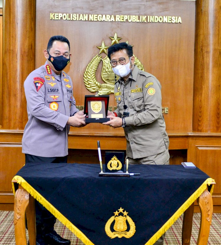 Tandatangani MoU dengan Kementan, Kapolri Siap Kawal Ketahanan Pangan Rakyat Indonesia