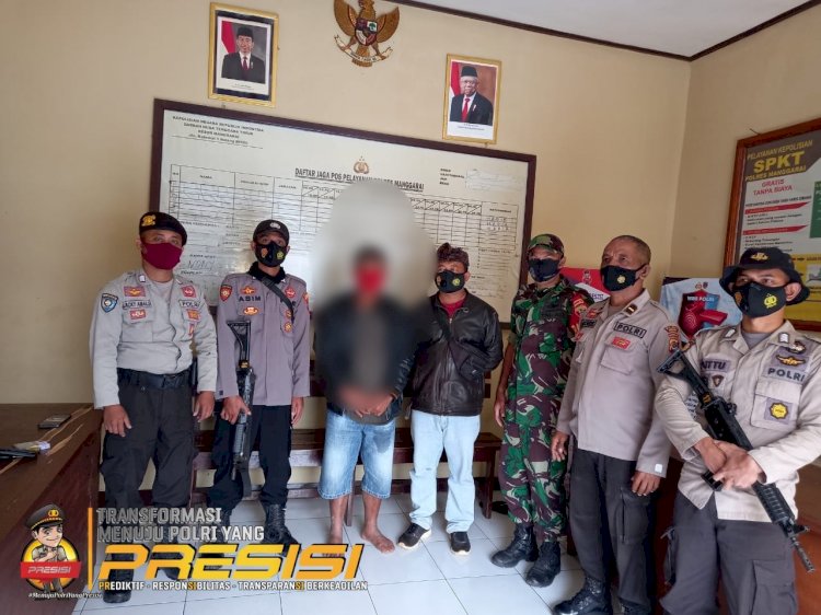 Jajaran Polsek Kuwus, Polres Manggarai Barat Berhasil Mengamankan  terduga pelaku Pembacokan