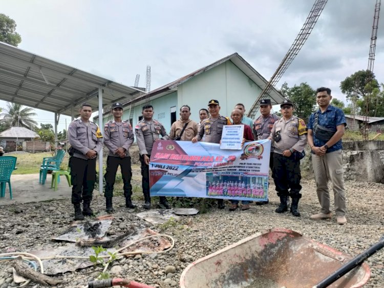 Sambut HUT Bhayangkara Ke 76, Polsek Lembor Lakukan Baksos Religi di Sejumlah Tempat Ibadah