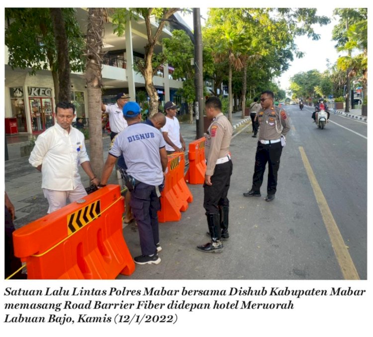 Cegah Lakalantas, Satuan Lantas Bersama Dishub Kabupaten Mabar Tertibkan Zona Rawan Laka dan Macet di Kota Labuan Bajo