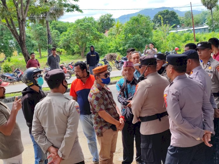 Pastikan Berjalan Aman, Polres Mabar Terjunkan Puluhan Personil Amankan Aksi Demonstrasi