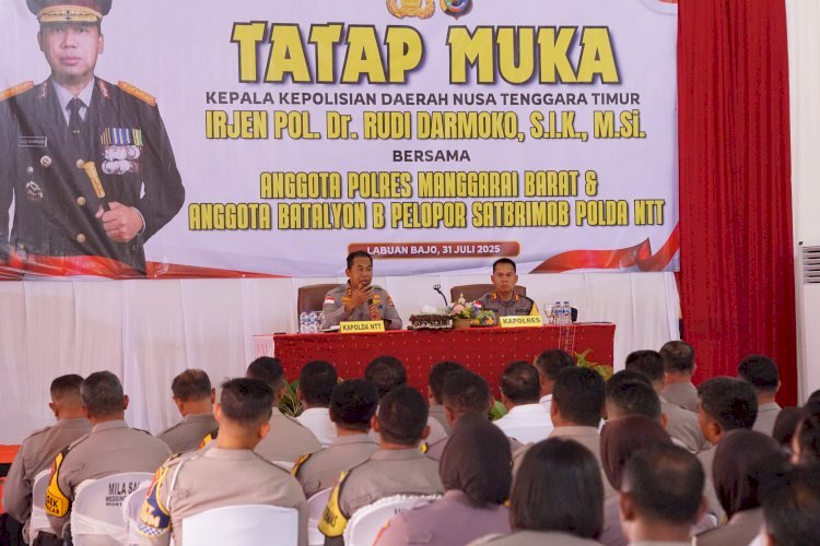 Kunjungi Polres Mabar, Kapolda NTT Tekankan Disiplin dan Kesehatan Mental Anggota