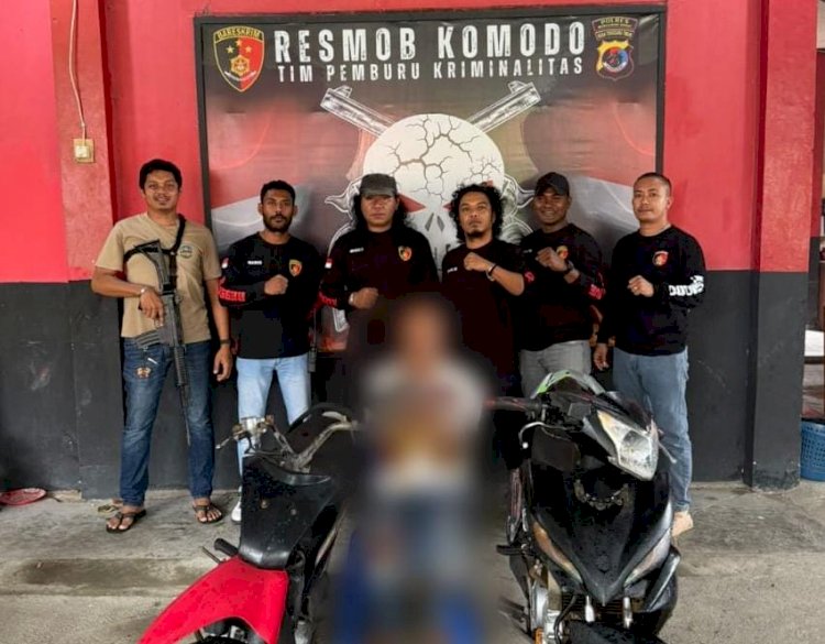 Tim Resmob Komodo Bekuk Residivis Pencuri Motor dan HP di Manggarai Barat