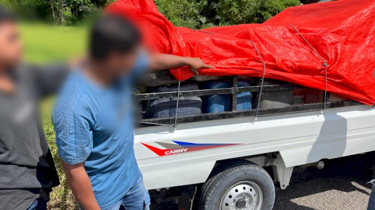 Satreskrim Polres Manggarai Barat Gagalkan Penyelundupan 525 Liter Solar Subsidi di Boleng