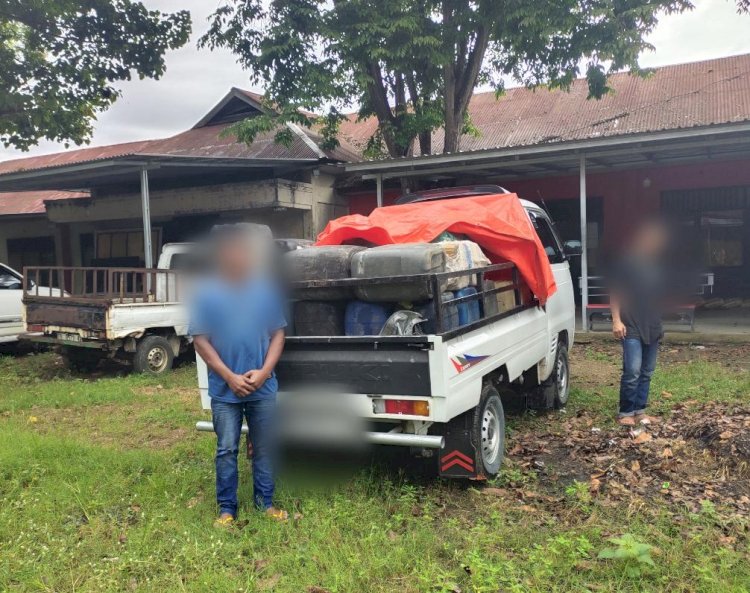 Satreskrim Polres Manggarai Barat Gagalkan Penyelundupan 525 Liter Solar Subsidi di Boleng