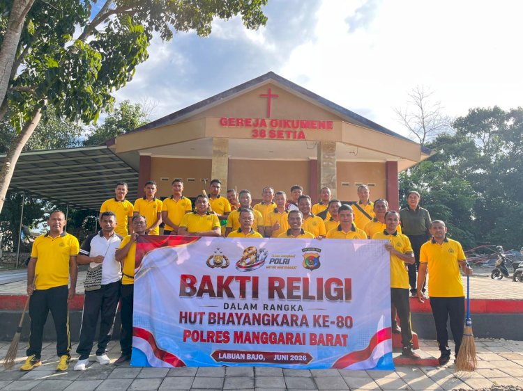 Sambut Hari Bhayangkara ke-80, Polres Mabar Rawat Toleransi Lewat Bakti Religi Lintas Agama