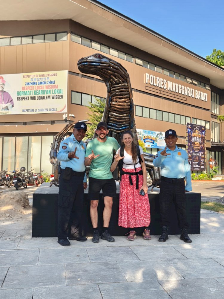 Polri Presisi Dukung Pariwisata: Patung Komodo Racing Jadi Ikon Baru Labuan Bajo