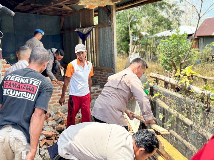 Respons Cepat Gempa M 7,7: Polres Mabar Bawa Bantuan Semen, Pasir, dan Sembako Langsung ke Rumah Penyintas