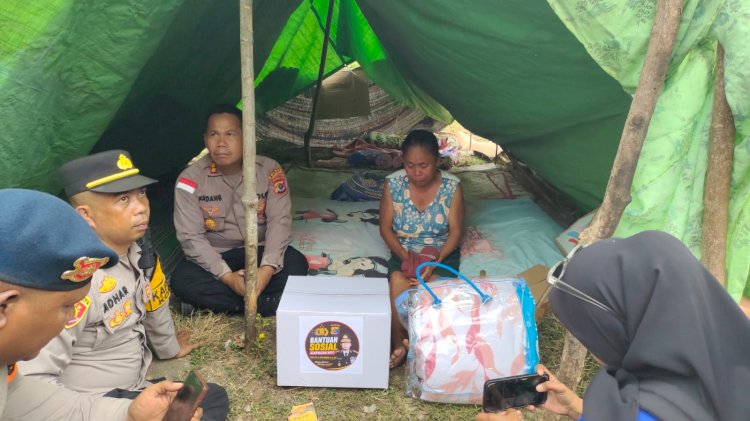 Hadir di Tengah Trauma Penyintas Gempa Flores, AKBP Christian Kadang Bantu Keluarga Rentan di Golo Tanggar
