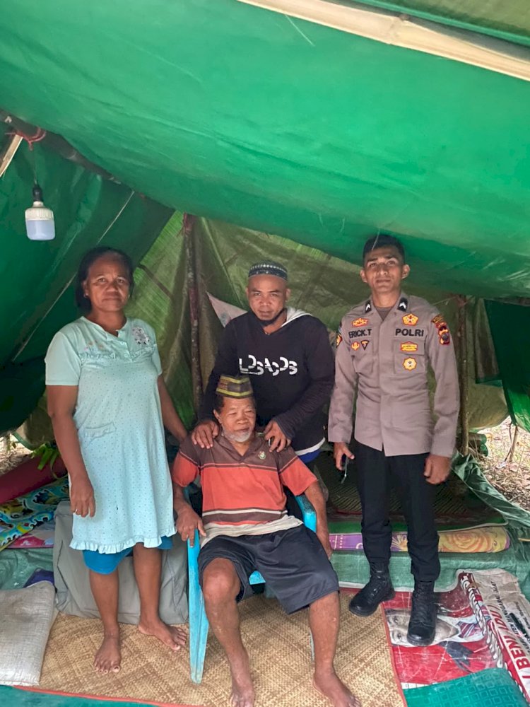 AKBP Christian Kadang Utus Terapis Pribadi Obati Korban Gempa Penderita Strok di Mabar