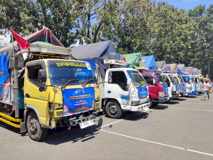 Komitmen Kemanusiaan Tanpa Batas, Polda Jateng Kirim Puluhan Ton Logistik Lewat Polres Manggarai Barat