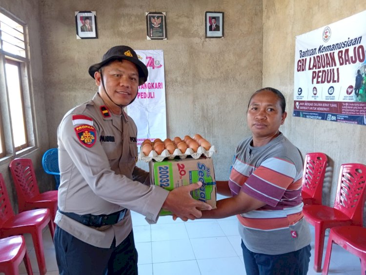 Gandeng GBI Peduli, Polisi Salurkan Logistik dan Dampingi Warga Terdampak Gempa di Dua Desa