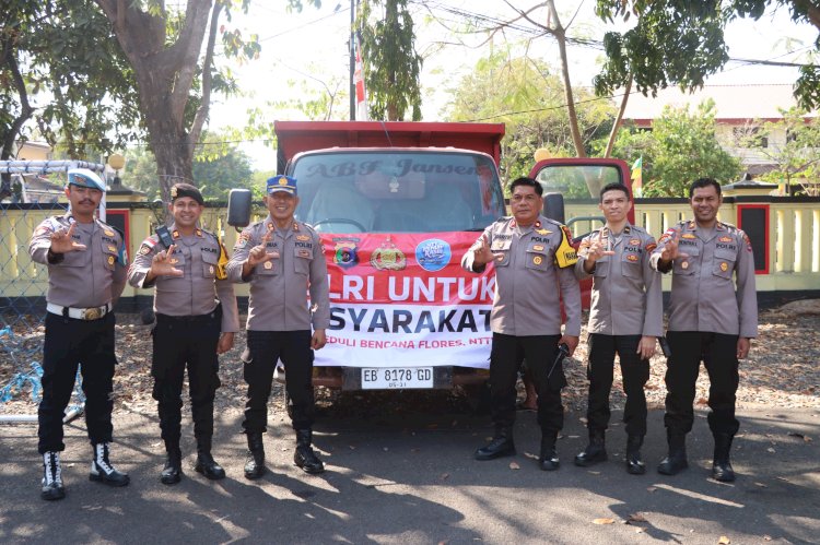 Tanggap Bencana Gempa Flores, Akpol Lemdiklat Polri Salurkan 2 Ton Beras dan Logistik di Manggarai Barat