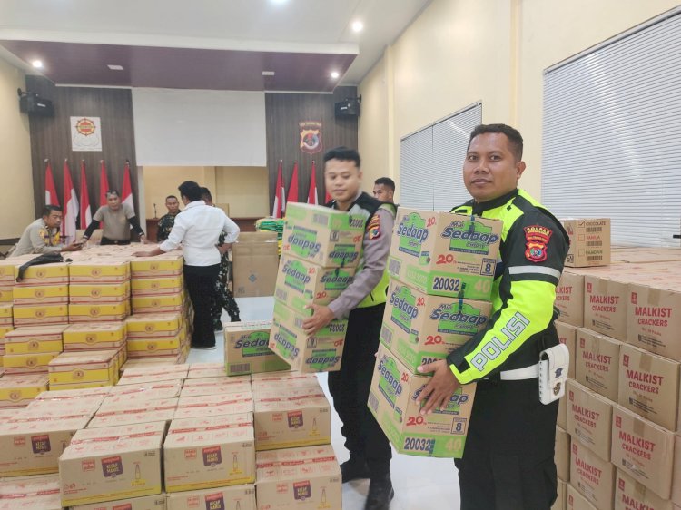 Tanggap Bencana Gempa Flores: Polsek Komodo Salurkan Bantuan Logistik Ketahanan Pangan ke Biara SDV