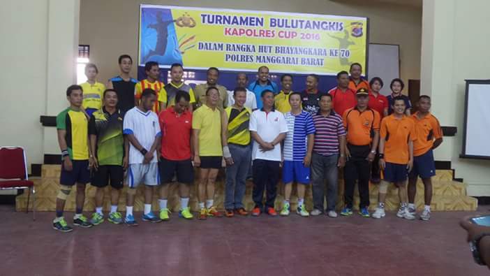 Kapolres Mabar Buka Turnamen Bulu Tangkis Kapolres Cup