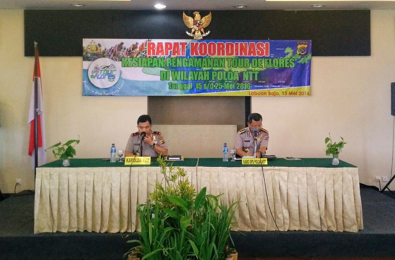 Kapolda NTT Pimpin Rapat Koordinasi Kesiapan Pengamanan Tour De Flores 2016