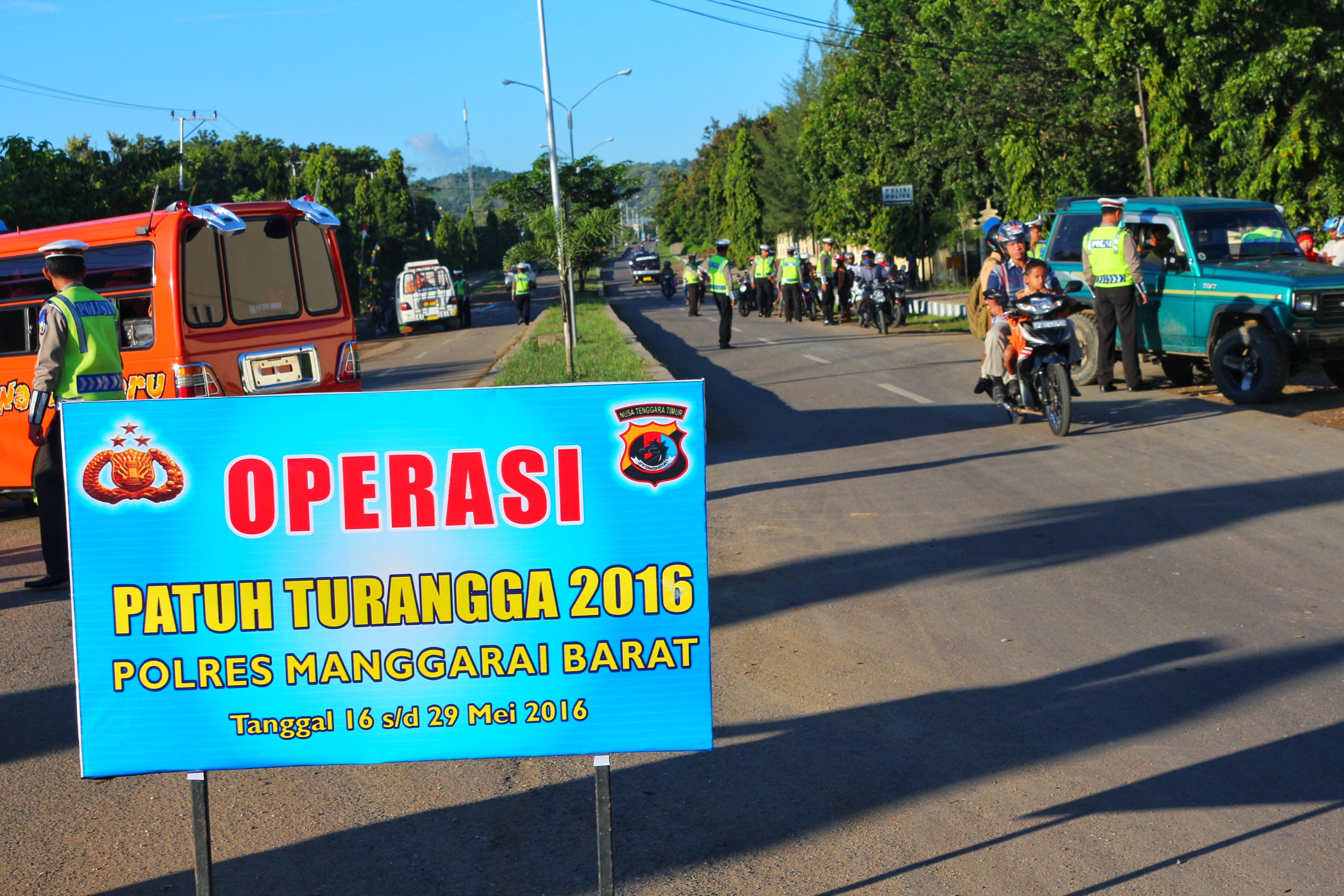 Ops Patuh Turangga 2016, Sat Lantas Polres Mabar Melaksanakan  Razia di Jalan Frans Lega - Batu Cermin