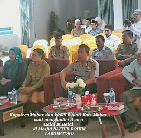 Kapolres Mabar Hadiri Acara Halal Bi Halal Kerukunan Umat Beragama Kab. Mabar Tahun 2016