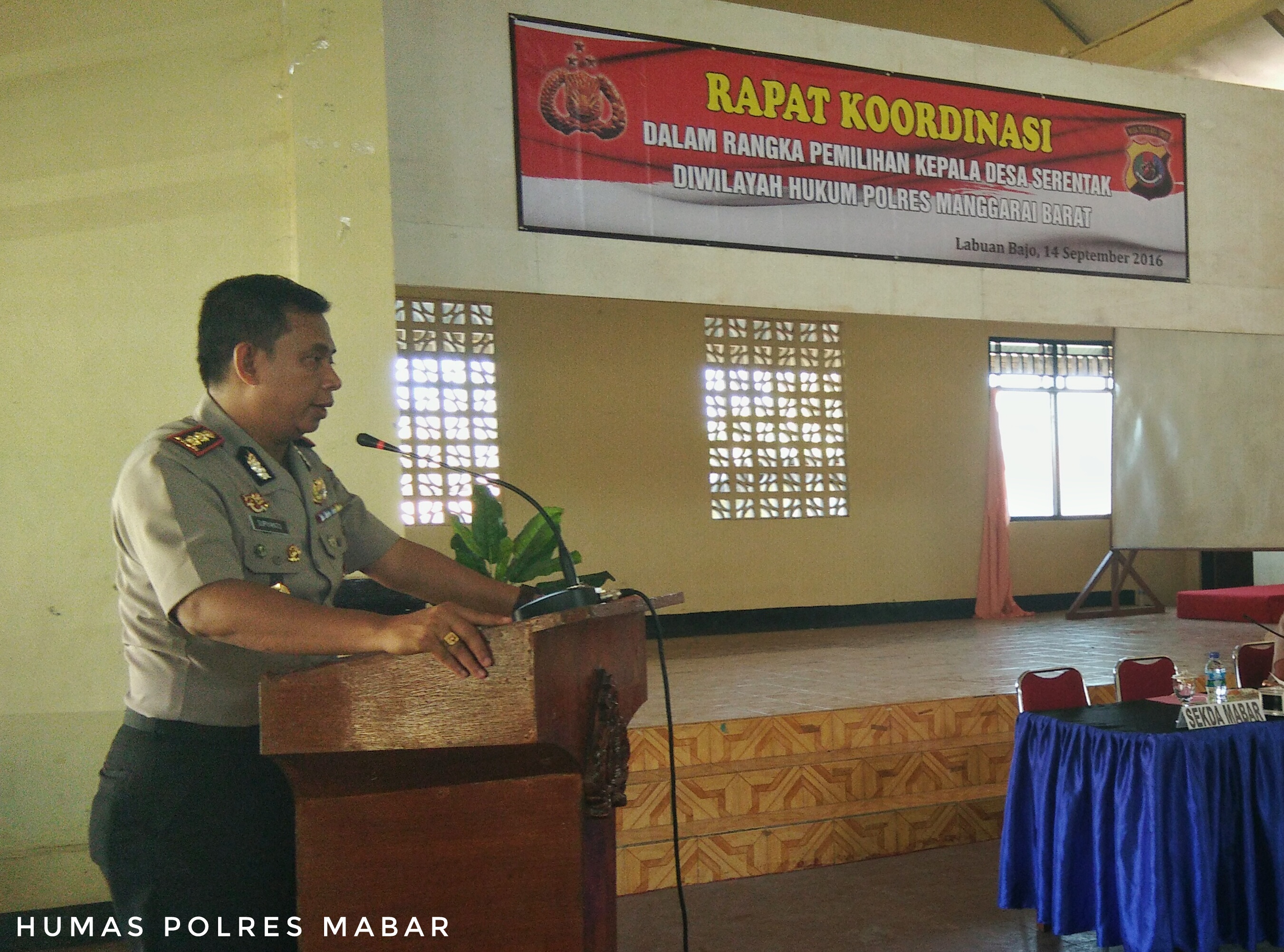 Rapat Koordinasi Dalam Rangka Kesiapan Pilkades Serentak 2016 Di Wilkum Polres Mabar