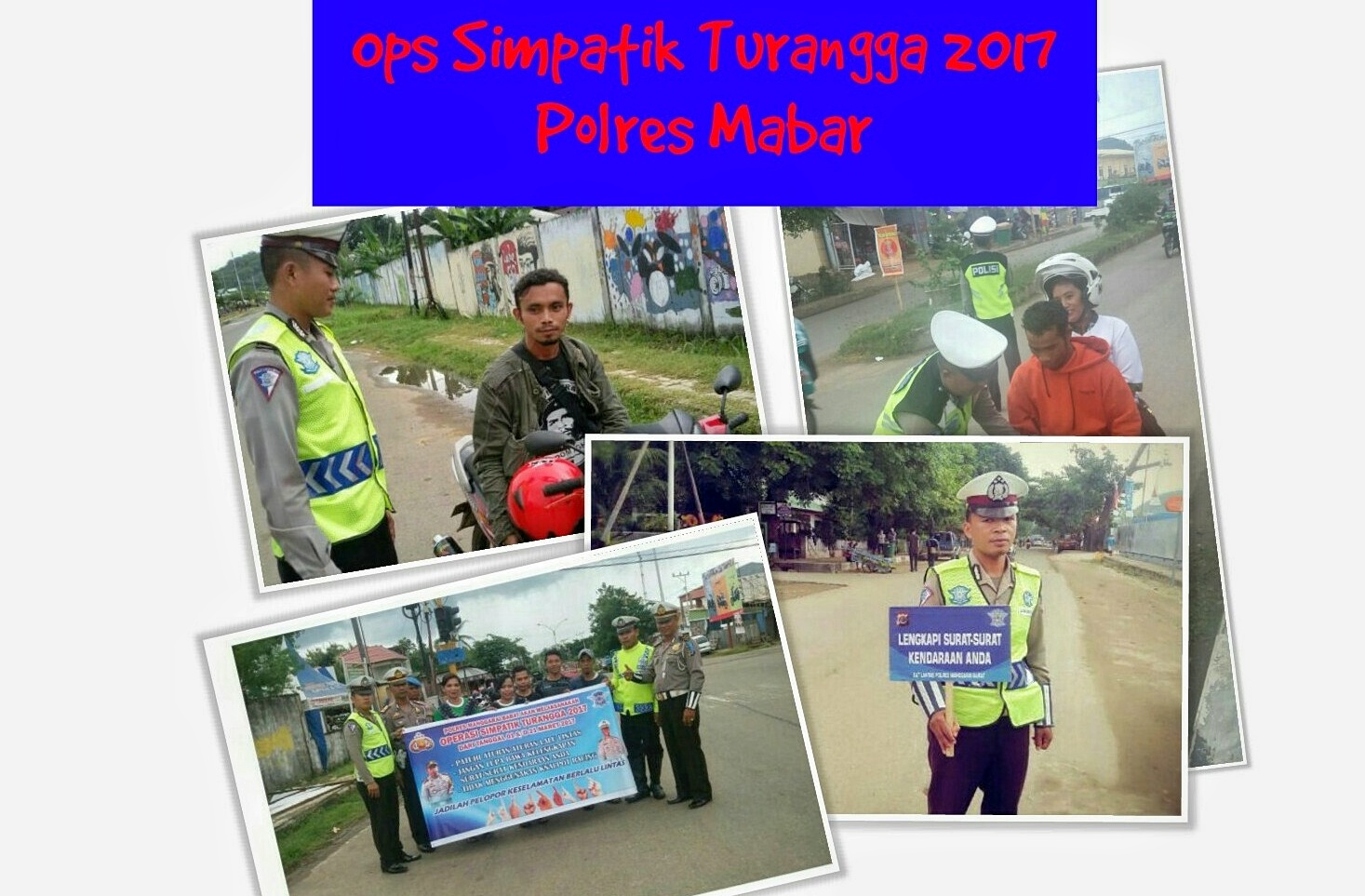 Ops Simpatik Turangga 2017, Himbauan Kepada Para Pengendara Sepeda Motor Tentang Pentingnya Penggunaan Helm Standar Saat Berkendaraan Oleh Sat Lantas Polres Mabar.