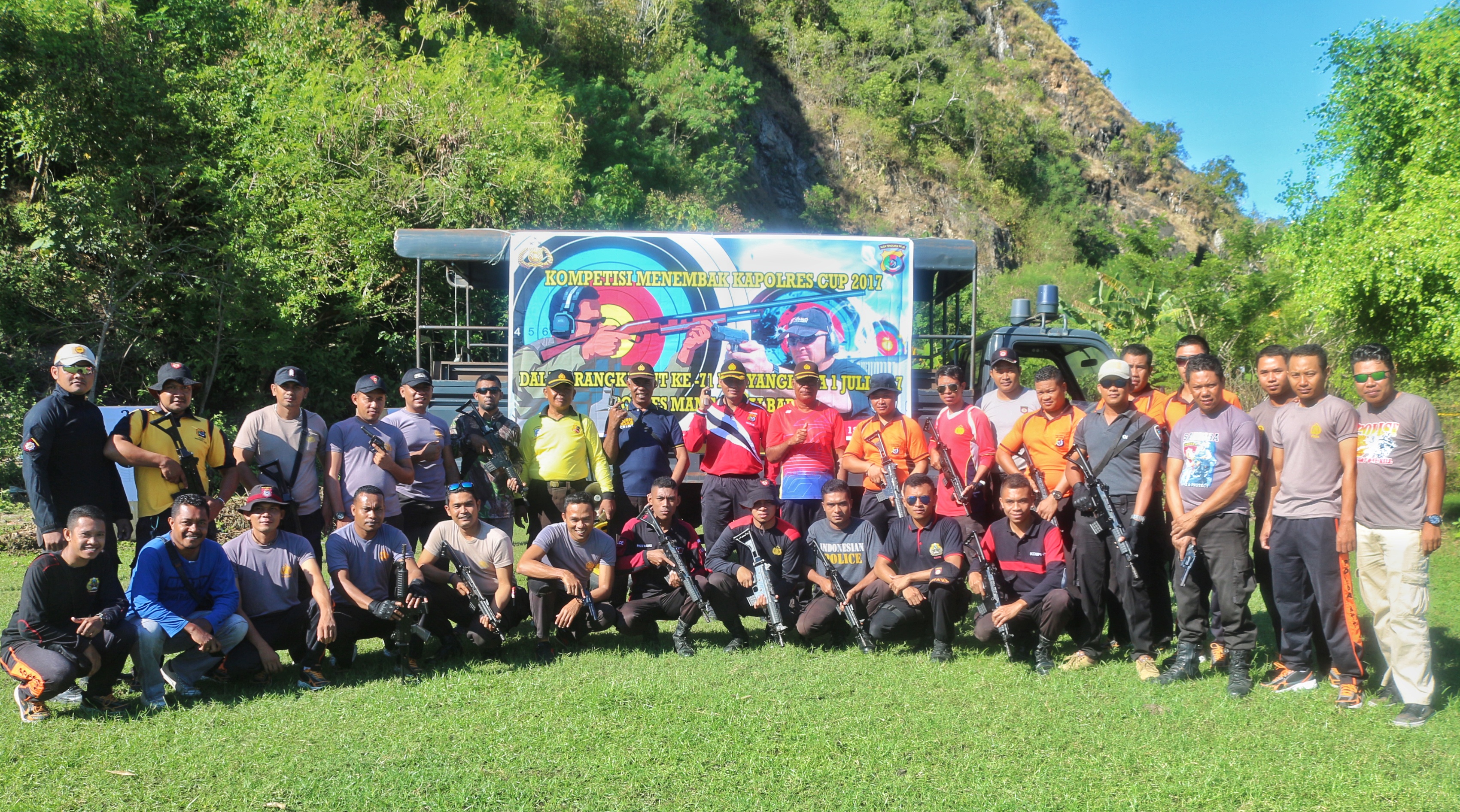 Menyambut HUT Bhayangkara ke-71, Polres Mabar Gelar Kompetisi Menembak Kapolres Cup 2017